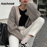 Striped Cardigan Sweater Women