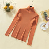 Knit Sweater Women Turtleneck